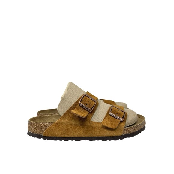 Birkenstock Arizona Mens 11 Cognac Brown Suede Leather Sandals Comfort EU 44 main image 5